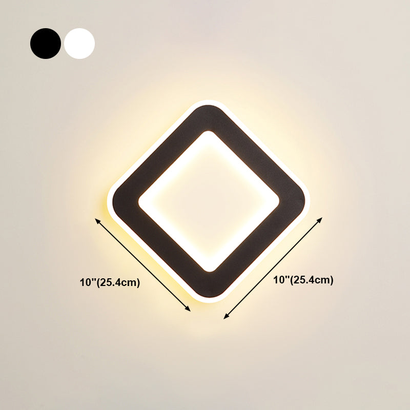Geometric Shape Metal Wall Sconce Modern Style 1-Light Wall Mount Lighting