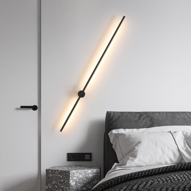 Linear Shape Metal Wall Sconce Modern Style Multi Lights Wall Mount Lighting