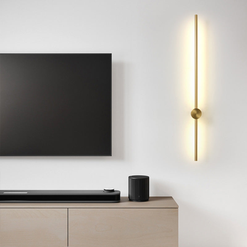 Linear Shape Metal Wall Sconce Modern Style Multi Lights Wall Mount Lighting