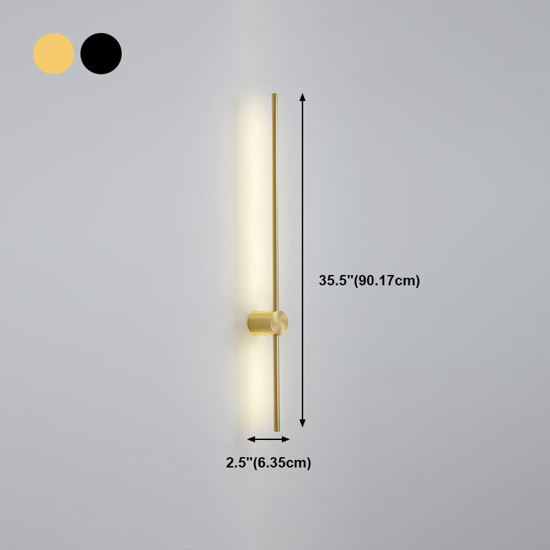 Linear Shape Metal Wall Sconce Modern Style Multi Lights Wall Mount Lighting
