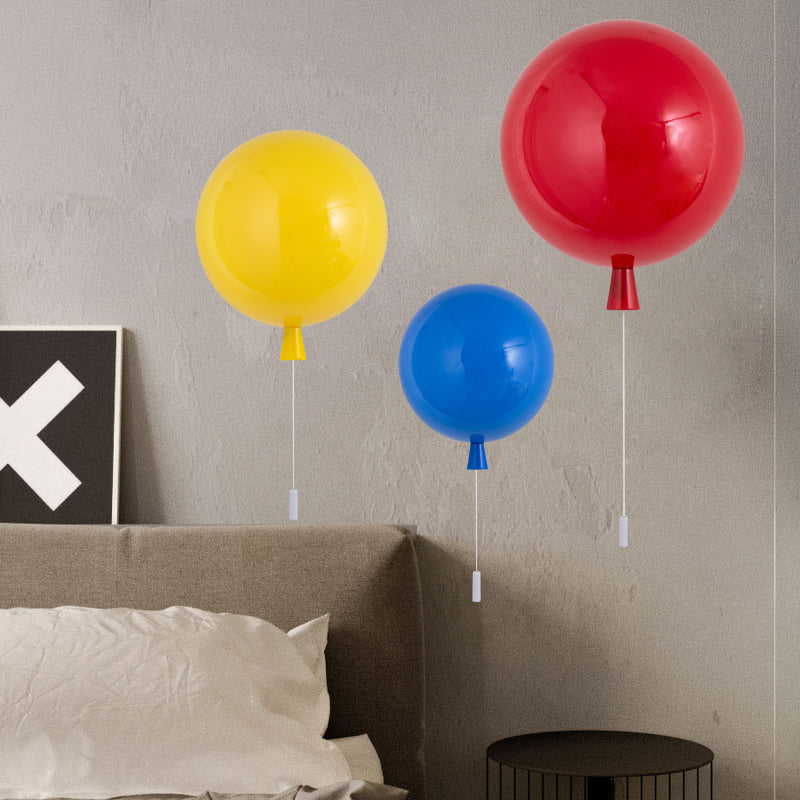 Creative Balloon Wall Light Modern Style Colorful Wall Light Fixture for Bedroom