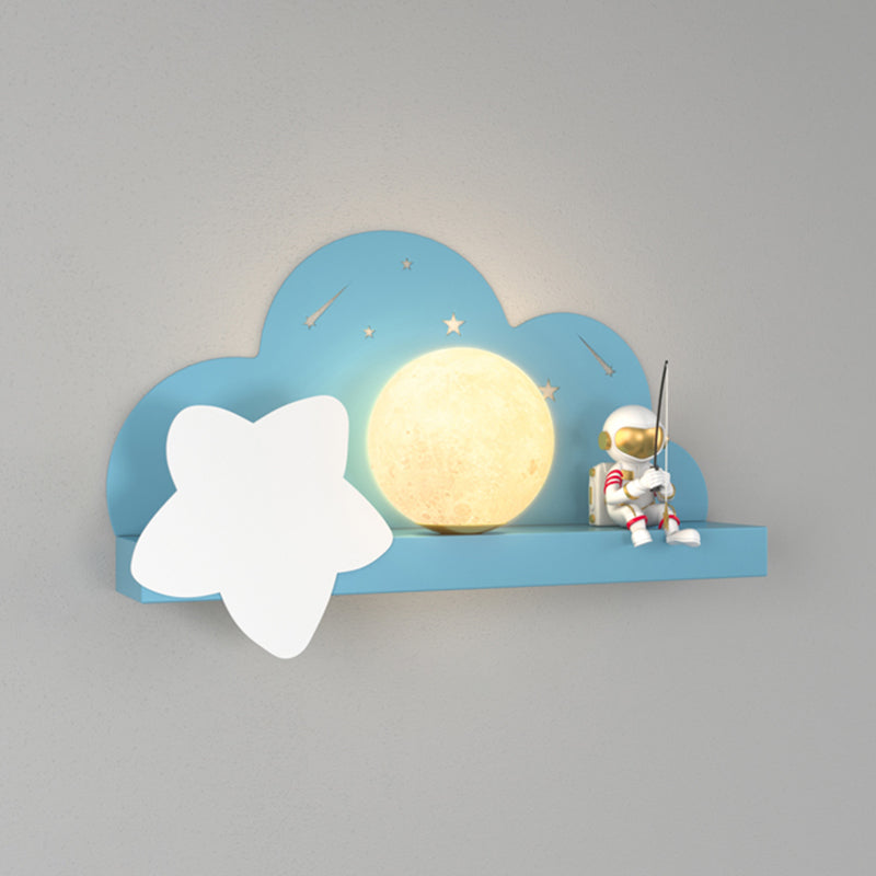 Modern Style Spherical Shape Wall Sconce Metal 1 Light Wall Lighting for Bedroom