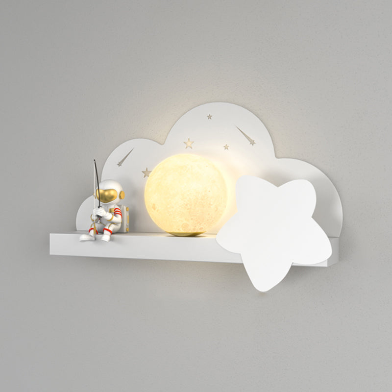 Modern Style Spherical Shape Wall Sconce Metal 1 Light Wall Lighting for Bedroom