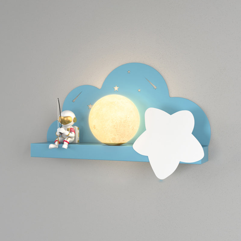 Modern Style Spherical Shape Wall Sconce Metal 1 Light Wall Lighting for Bedroom