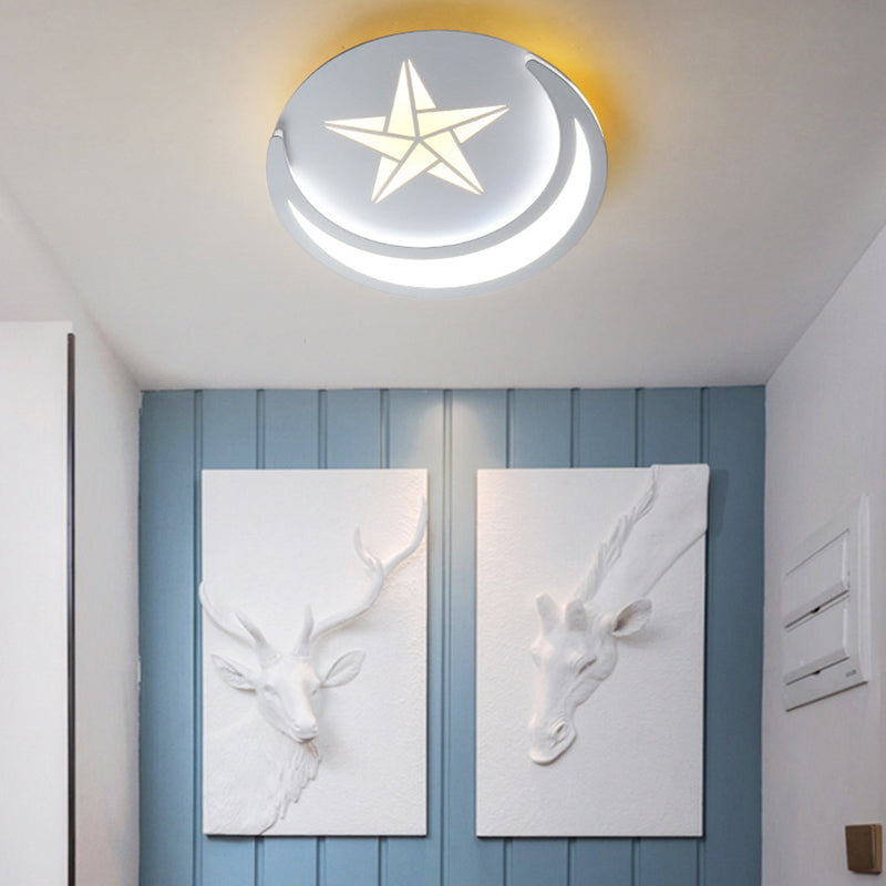 Round Wall Sconce Light Modern 1-Light LED Wall Mount Light for Living Room