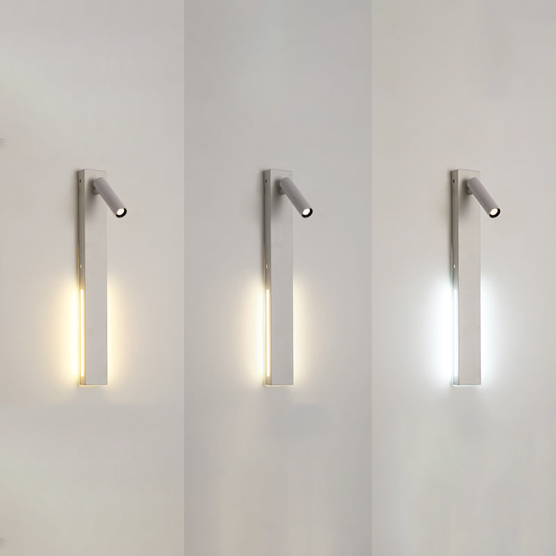 Metal Square Shape Wall Mount Lighting Modern 2-Lights Wall Mounted Light Fixture in White