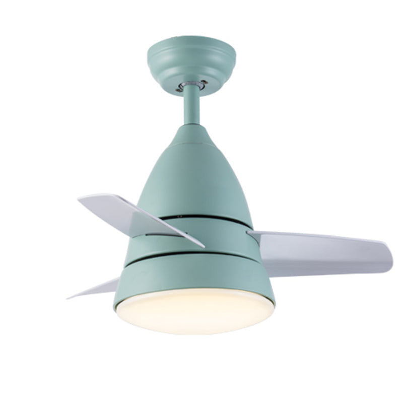 Kids Style Geometry Ceiling Fan Lamp Metal 1 Light Ceiling Fan Lighting for Living Room