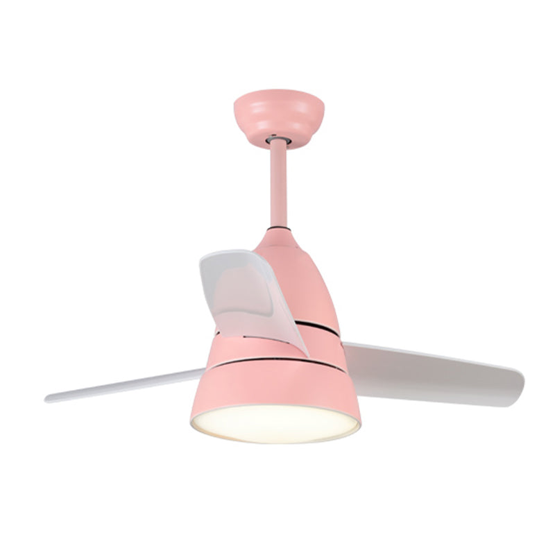 Kids Style Geometry Ceiling Fan Lamp Metal 1 Light Ceiling Fan Lighting for Living Room