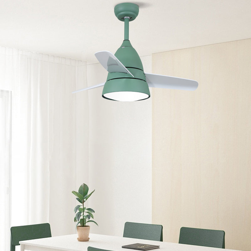 Kids Style Geometry Ceiling Fan Lamp Metal 1 Light Ceiling Fan Lighting for Living Room