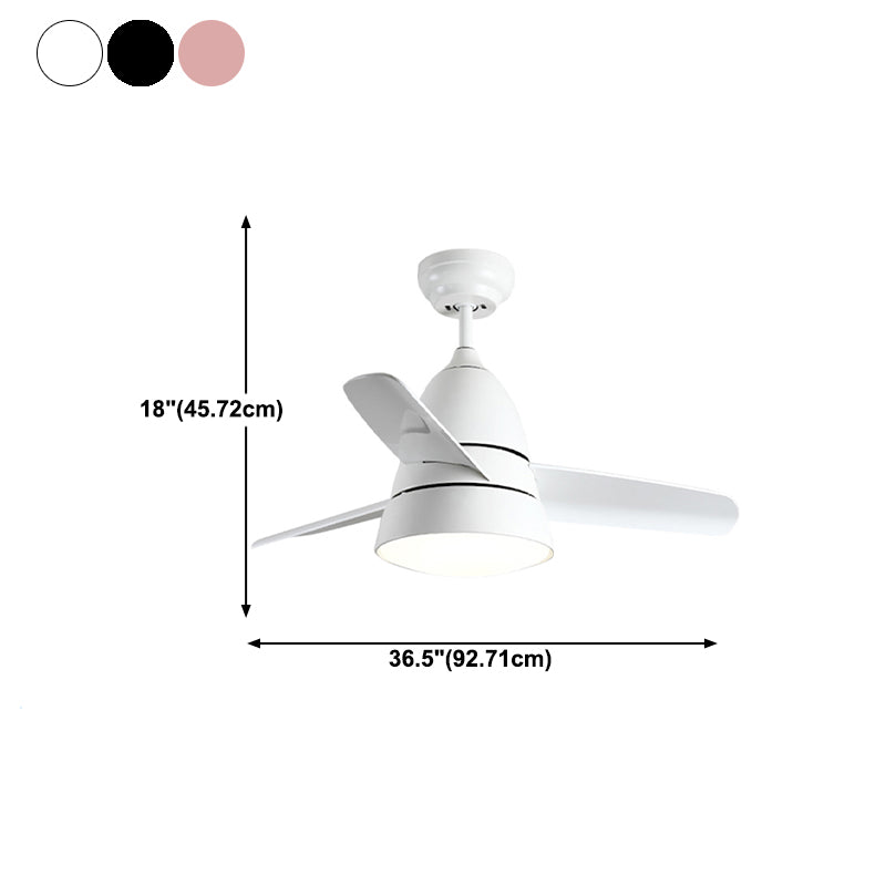 Kids Style Geometry Ceiling Fan Lamp Metal 1 Light Ceiling Fan Lighting for Living Room