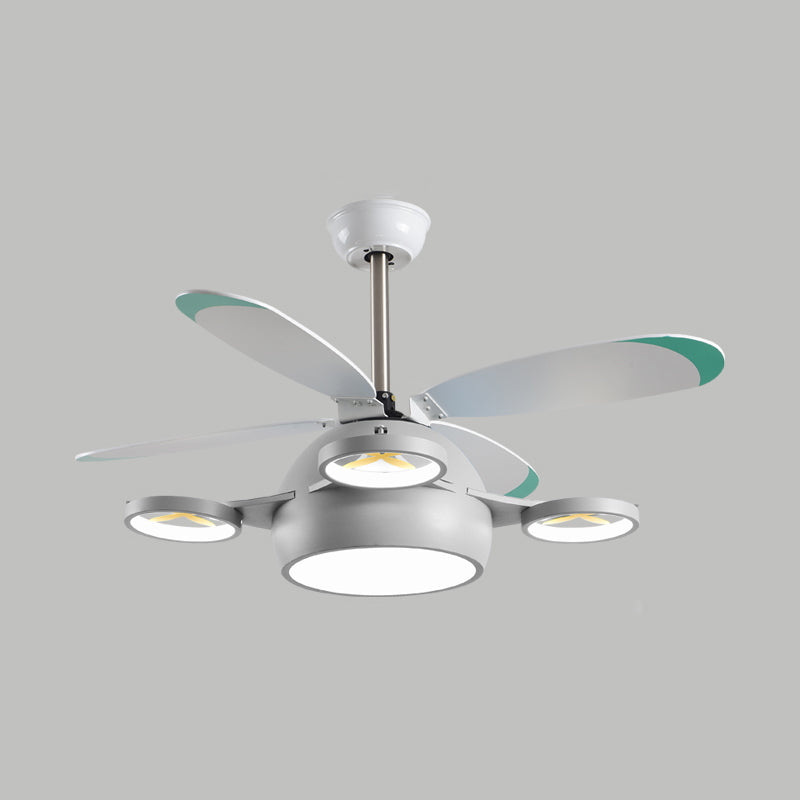 Kids Style Unique Shape Ceiling Fan Lamps Metal Ceiling Fan Lighting for Living Room