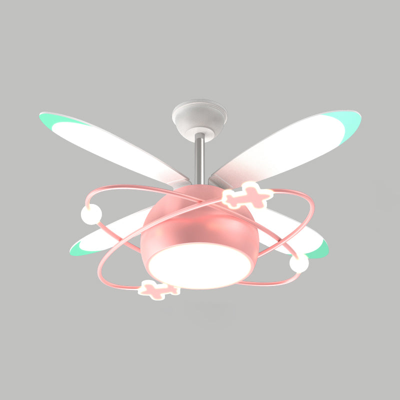 Kids Style Unique Shape Ceiling Fan Lamps Metal Ceiling Fan Lighting for Living Room