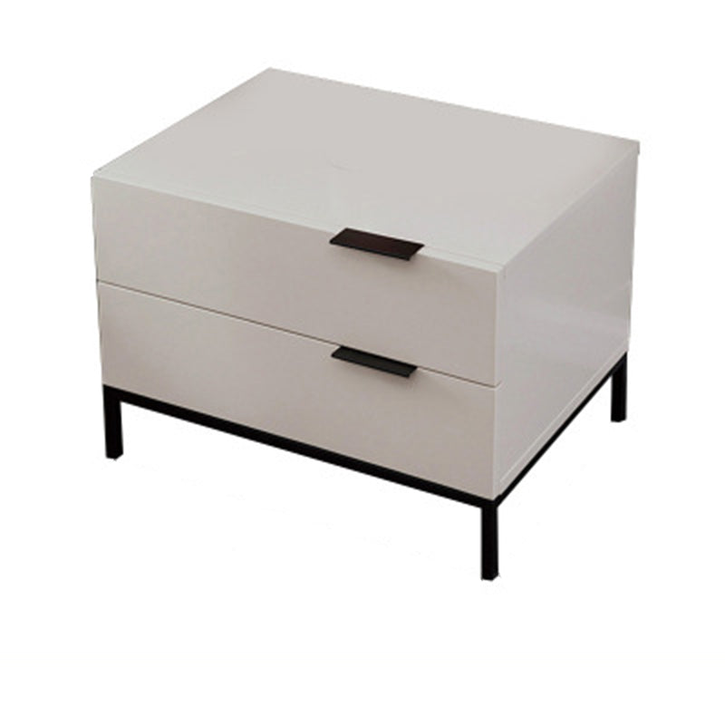 Square Metal with Multi-color Choice Wood Countertop Nightstand