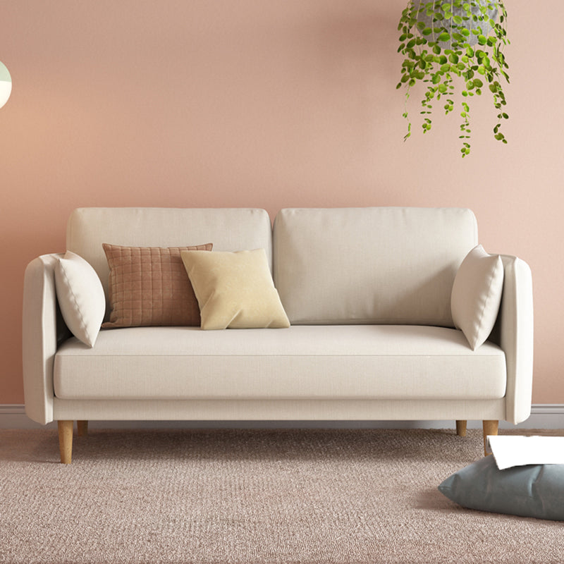 Linen Contemporary Standard Square Arm Sofa for Living Room, Apartment