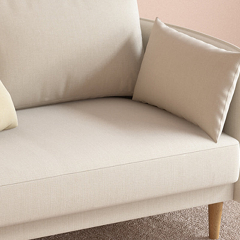 Linen Contemporary Standard Square Arm Sofa for Living Room, Apartment