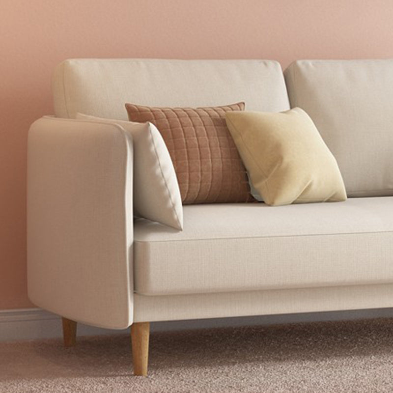Linen Contemporary Standard Square Arm Sofa for Living Room, Apartment