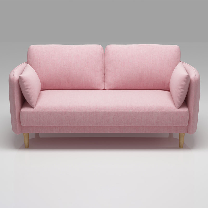 Linen Contemporary Standard Square Arm Sofa for Living Room, Apartment