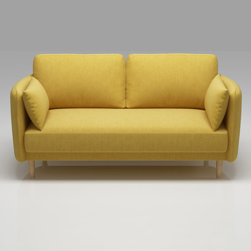Linen Contemporary Standard Square Arm Sofa for Living Room, Apartment