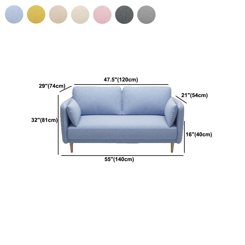 Linen Contemporary Standard Square Arm Sofa for Living Room, Apartment