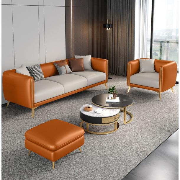 Faux Leather Sofa 80.31" W x 29.52" D x 25.98" H Tuxedo Arm Sofa for Living Room