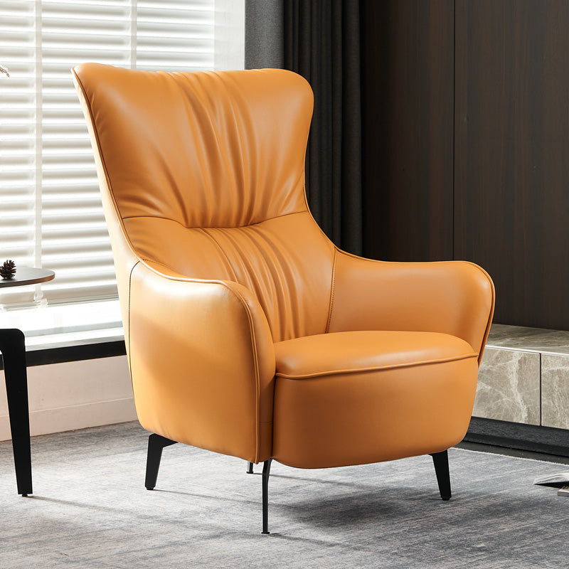 Nordic Single Chair Modern Simple Tiger Chair Leather Single Sofa Light Luxury High Back