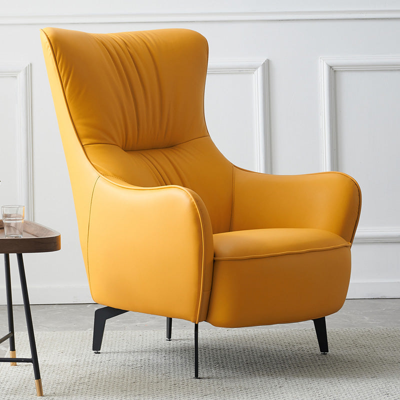 Nordic Single Chair Modern Simple Tiger Chair Leather Single Sofa Light Luxury High Back