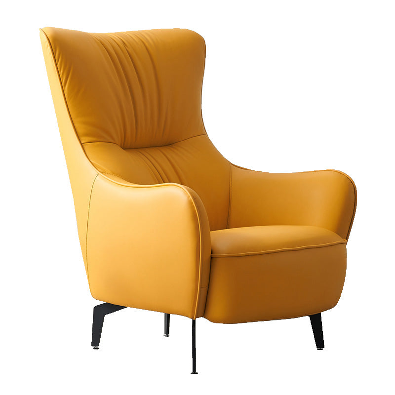 Nordic Single Chair Modern Simple Tiger Chair Leather Single Sofa Light Luxury High Back