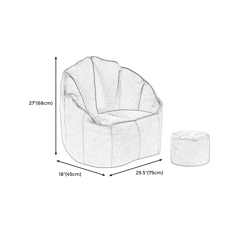 29.5 Wide Armchair Velvet Modern Accent Armchair with Ottoman