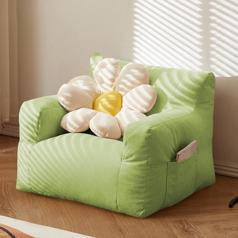 Contemporary Cotton Blend Square Arms Chair with Tight Back for Apartment