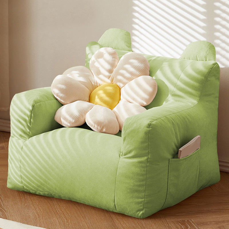 Contemporary Cotton Blend Square Arms Chair with Tight Back for Apartment