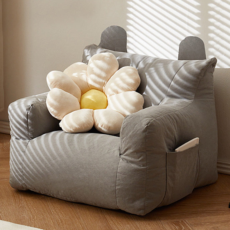 Contemporary Cotton Blend Square Arms Chair with Tight Back for Apartment