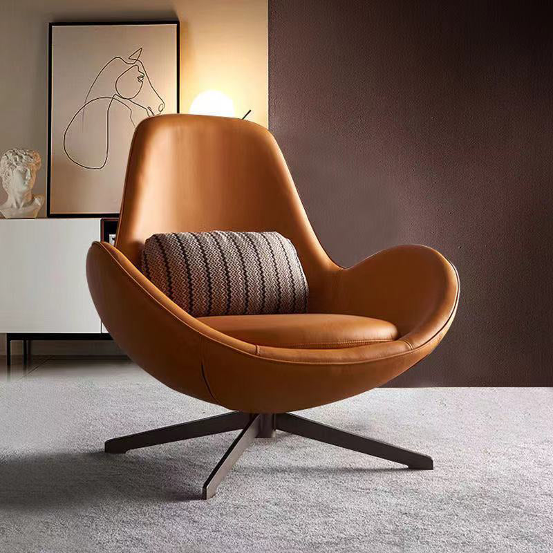 Faux Leather Chair31.8" L x30.3"W x33.4"H Swivel Chair for Living Room