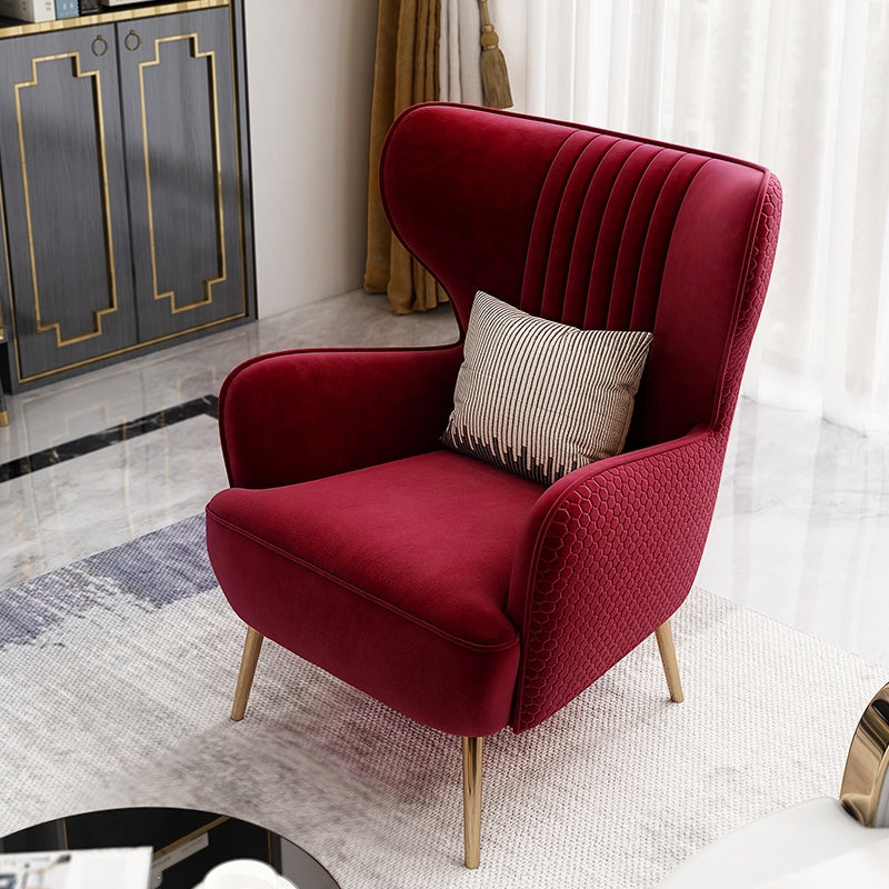 Scandinavian Wingback Chair, Accent Chair for Bedroom and Living Room