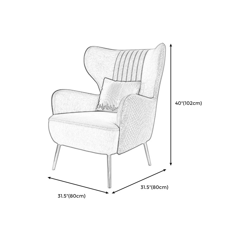 Scandinavian Wingback Chair, Accent Chair for Bedroom and Living Room