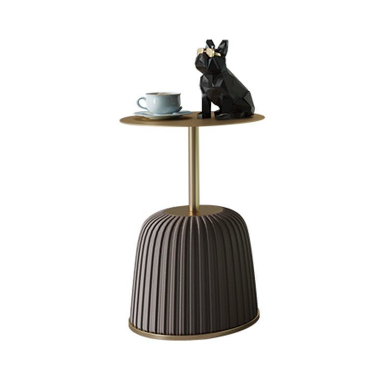 Modern Style Ceramic Veneer Material Design Coffee Table with Circular Shape