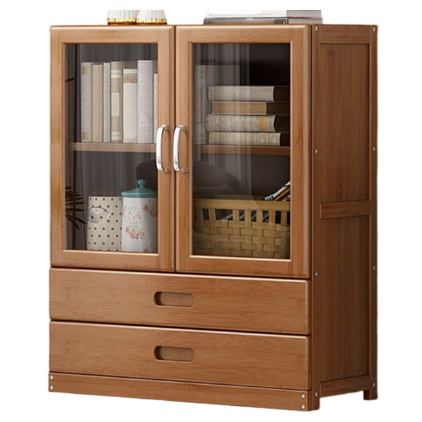 Contemporary Vertical Standard Bookcase Brown Manufactured Wood Bookshelf