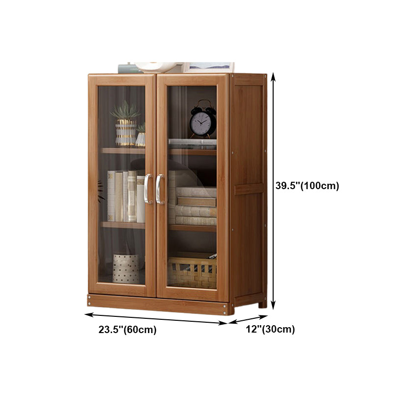Contemporary Vertical Standard Bookcase Brown Manufactured Wood Bookshelf