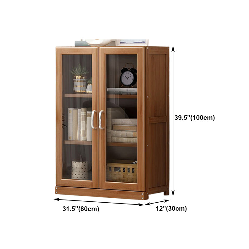 Contemporary Vertical Standard Bookcase Brown Manufactured Wood Bookshelf