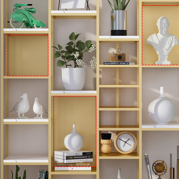 70.87"H Bookcase Contemporary Style Open Back Bookshelf for Home Office