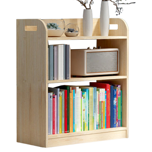 Natural Urban Etagere Bookshelf Oak Wood Open Bookcase for Home