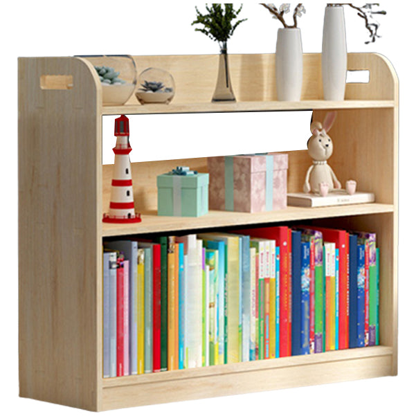 Natural Urban Etagere Bookshelf Oak Wood Open Bookcase for Home