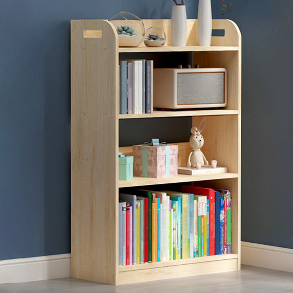 Natural Urban Etagere Bookshelf Oak Wood Open Bookcase for Home
