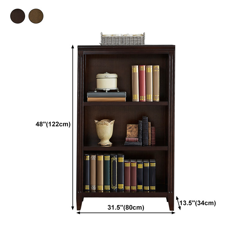Home Standard Bookcase Contemporary Solid Wood Fixed Bookshelf