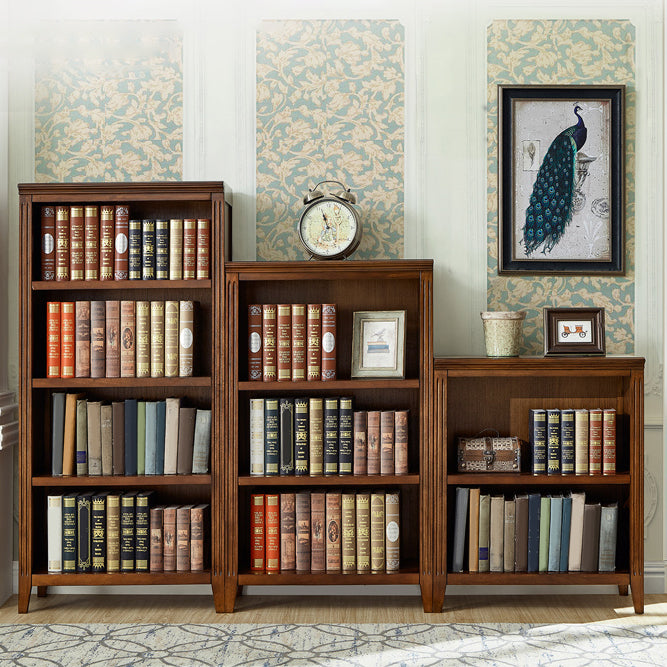 Solid Wood Standard Bookcase Modern Home Bookshelf with Rectangle Shelves