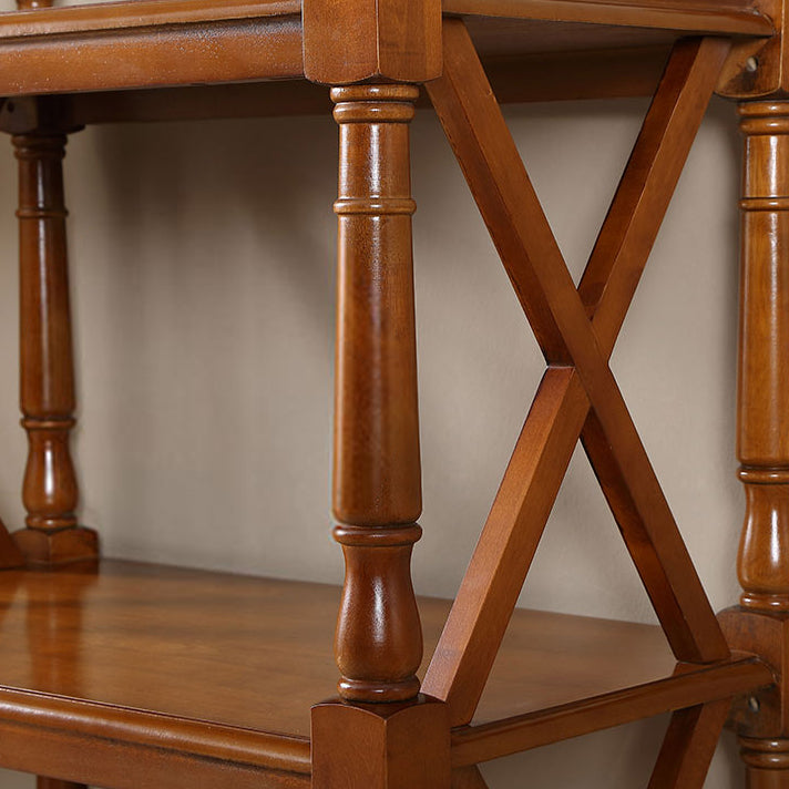 Solid Wood Standard Bookcase Modern Fixed Bookshelf for Home Office
