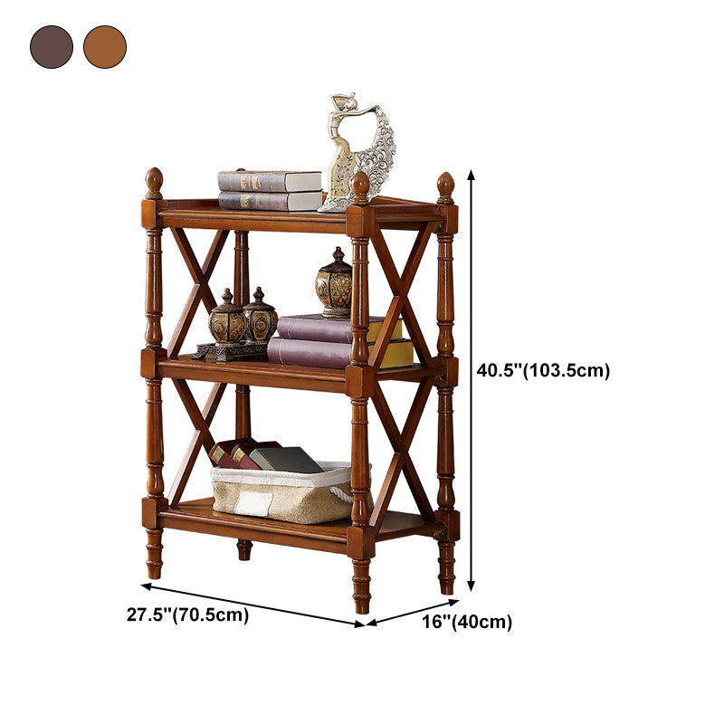 Solid Wood Standard Bookcase Modern Fixed Bookshelf for Home Office