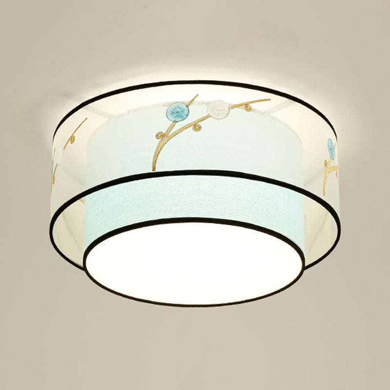 Modern Fabric Flush Mount Ceiling Light Simple Flush Mount Light Fixture