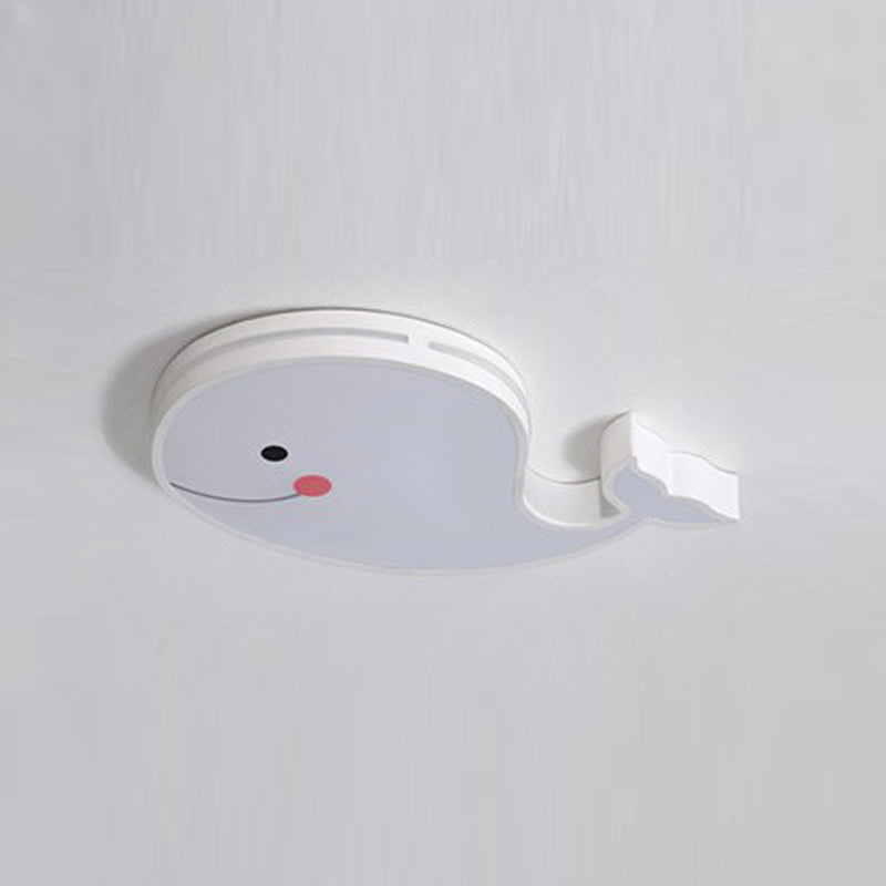 Cartoon Animal Flush Ceiling Light Children's Bedroom LED Flush Mount Light Fixture