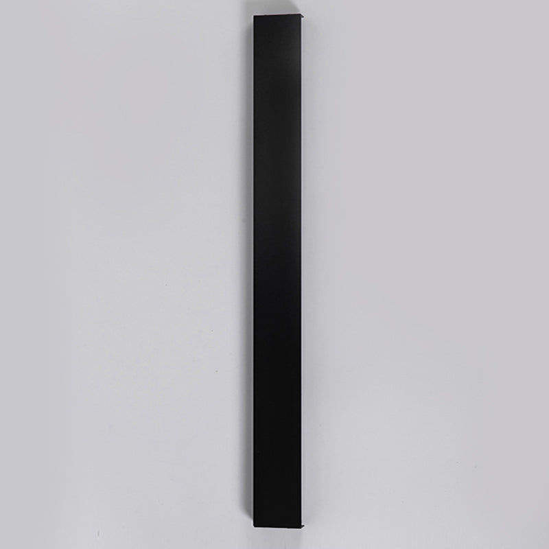 Linear Shape Metal Wall Lighting Modern 1 Light Wall Mounted Light Fixture in Black