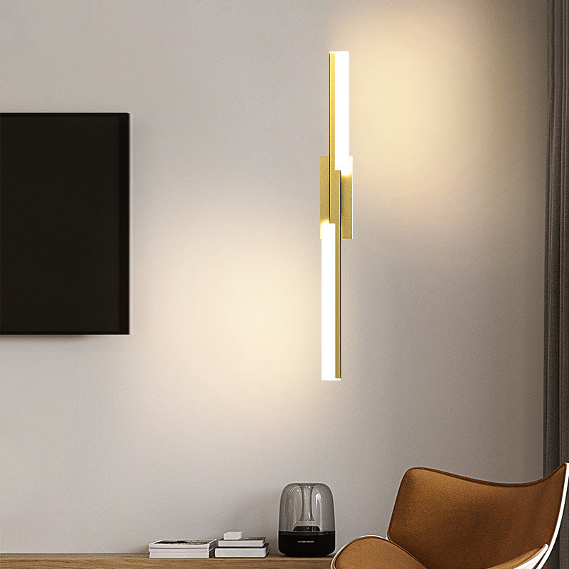 Metal Linear Shape Wall Lighting Modern Style Multi Lights Wall Mounted Light Fixture